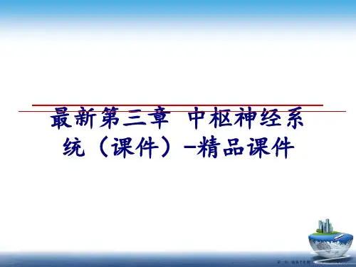 最新第三章 中枢神经系统(课件-精品课件