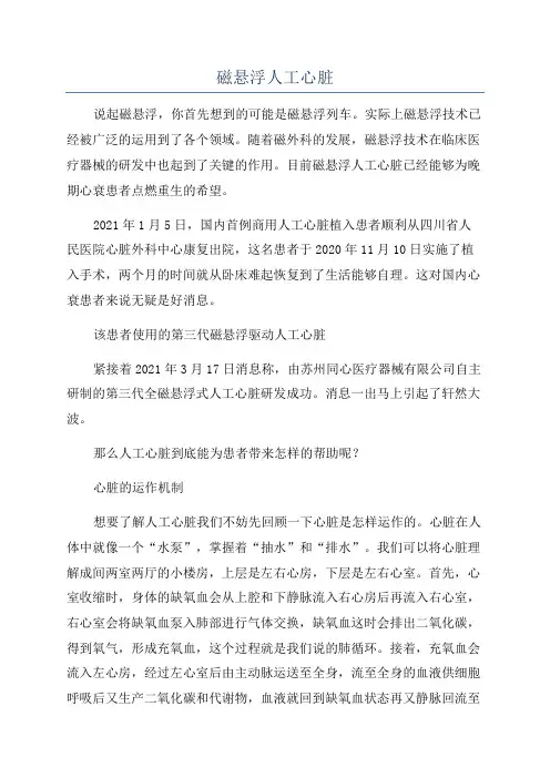 磁悬浮人工心脏