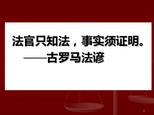 证据法学 诉讼证明