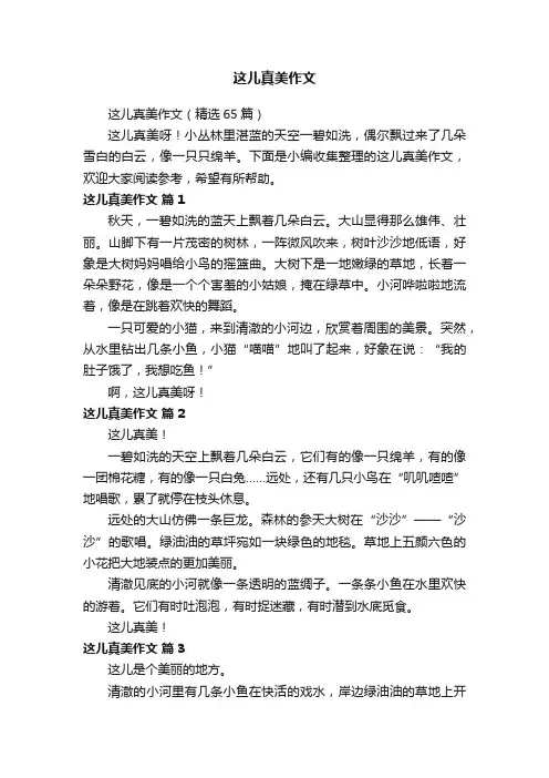 这儿真美作文（精选65篇）