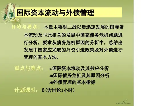 国际资本流动与外债管理PPT培训课件讲义
