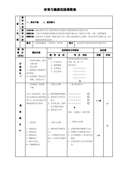 技巧--燕式平衡