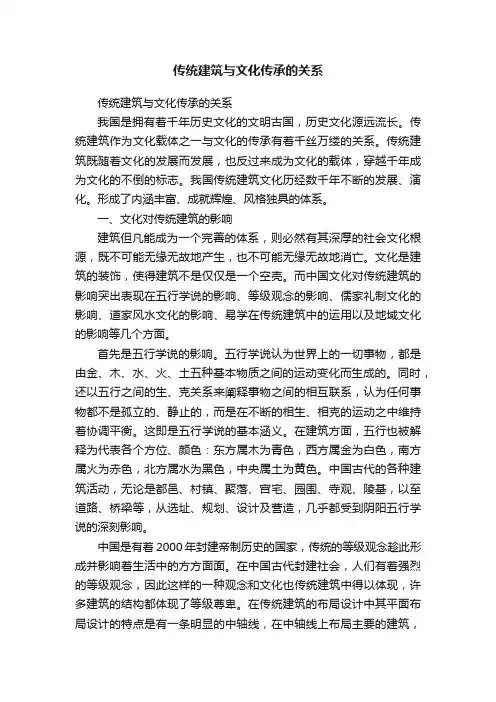 传统建筑与文化传承的关系