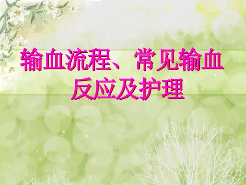 输血流程PPT课件