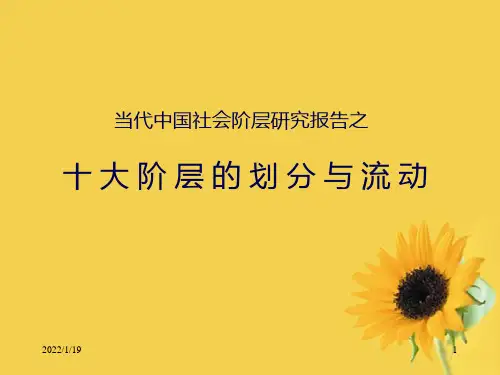 中国十大阶层的划分