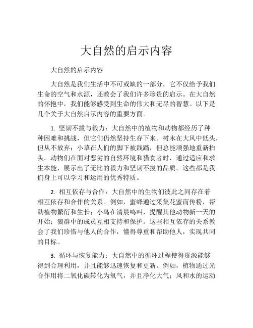 大自然的启示内容