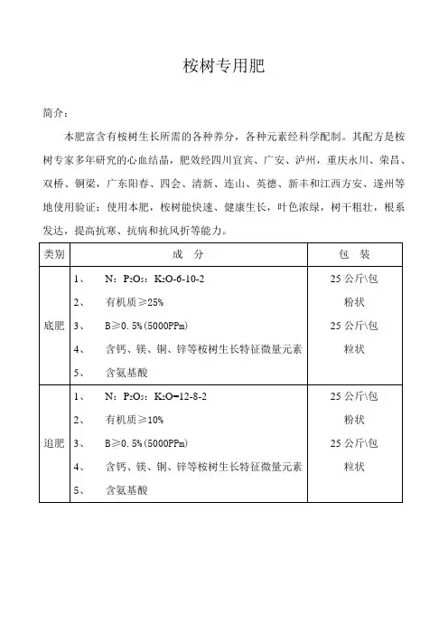 桉树专用肥
