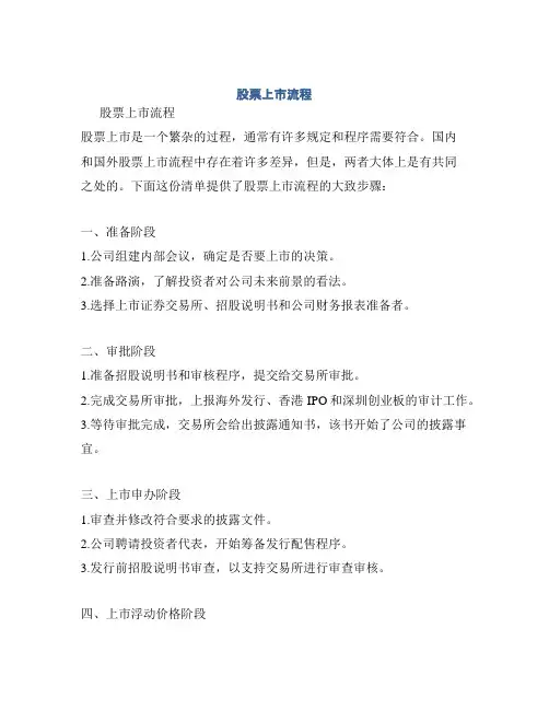 股票上市流程