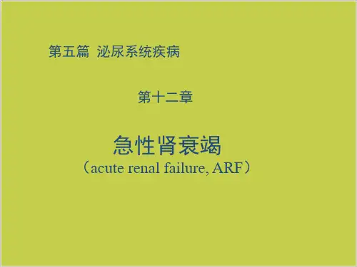 急性肾衰竭ppt课件