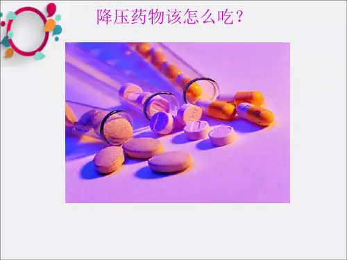 降压药物怎么吃才合理ppt课件