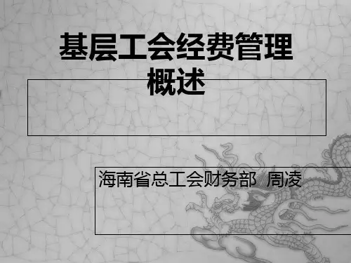 最新2018年基层工会经费管理概述-68页文档资料