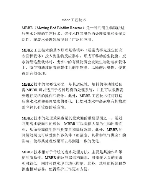 mbbr工艺技术