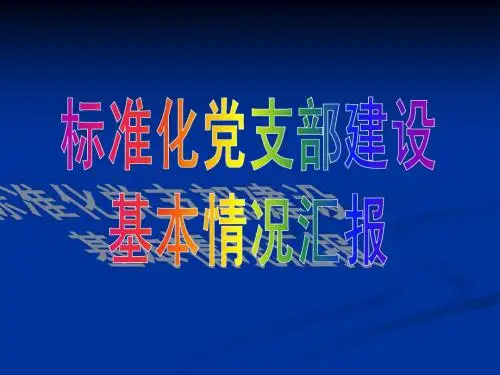 标准化党支部建设