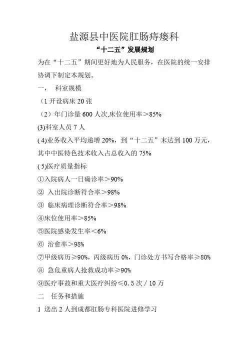 “十二五”发展规划