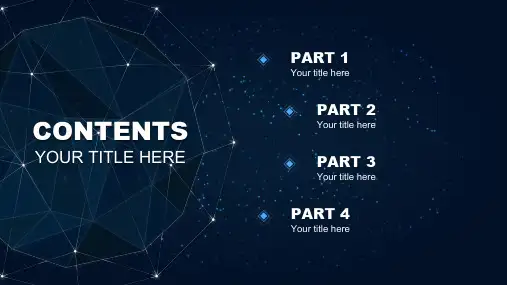 蓝色科技商务星空元素PPT模板课件.pptx