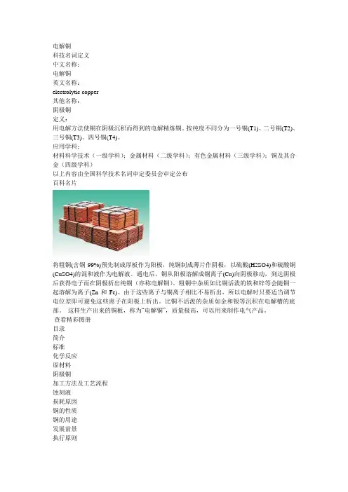 电解铜简介