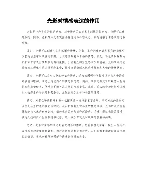 光影对情感表达的作用