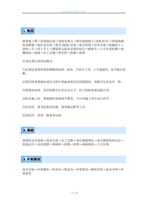 房地产建筑施工流程(完整版)