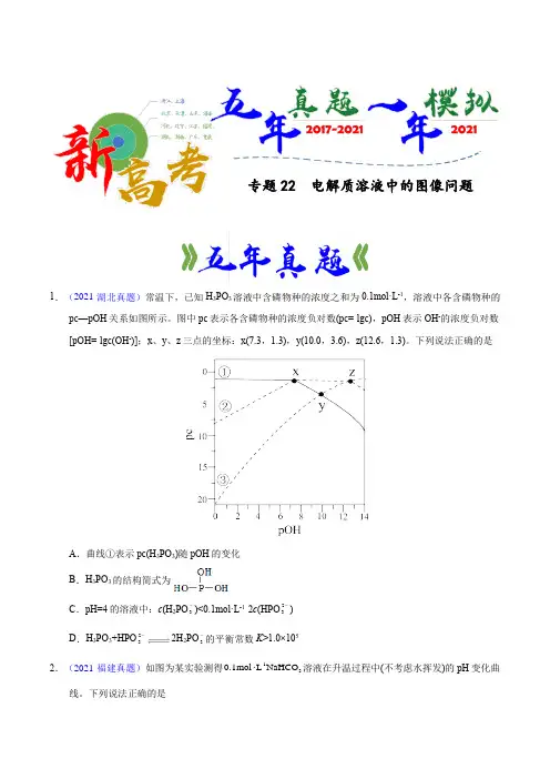 专题22  电解质溶液中的图像问题(学生版)(新高考地区专用)