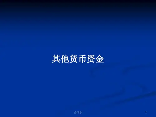 其他货币资金PPT学习教案