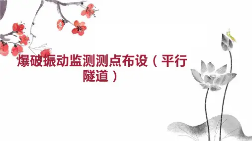 爆破振动监测测点布设 平行隧道 