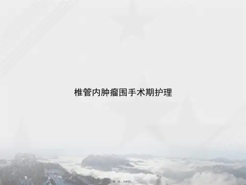 椎管内肿瘤围手术期护理讲课文档