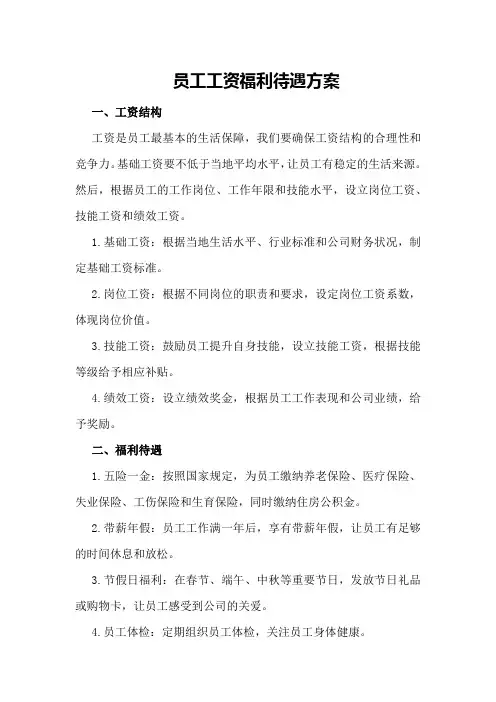 员工工资福利待遇方案