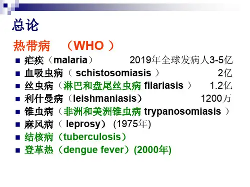 人体寄生虫学整理 ppt课件