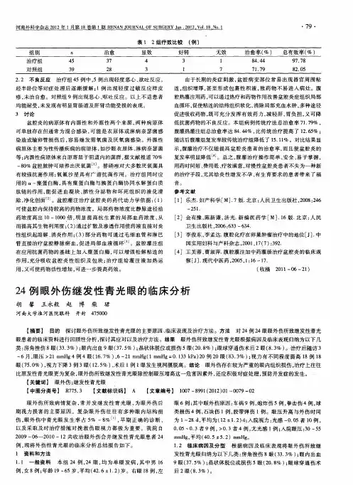 24例眼外伤继发性青光眼的临床分析