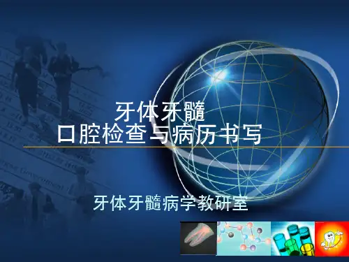 牙体牙髓口腔检查与病历书写