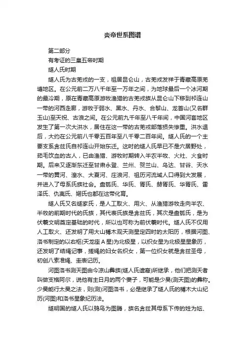 炎帝世系图谱