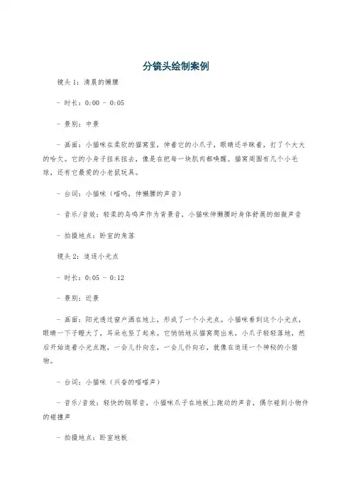分镜头绘制案例