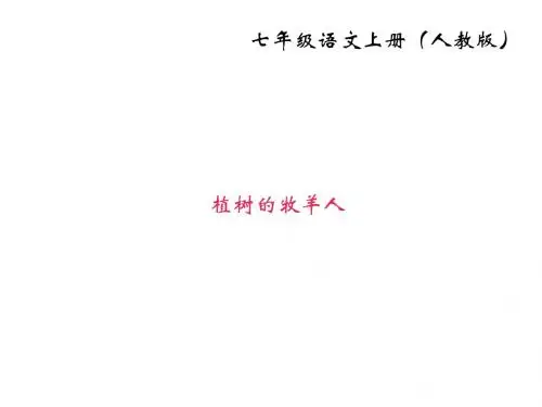 人教版七年级语文上册课件：14 植树的牧羊人 (共36张PPT)