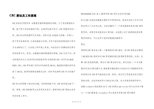 CRC算法及工作原理