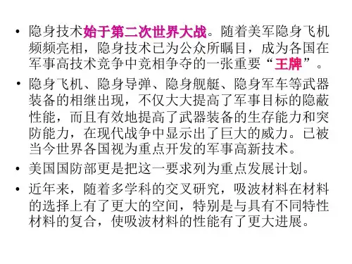 精选雷达隐身材料红外隐身技术与材料