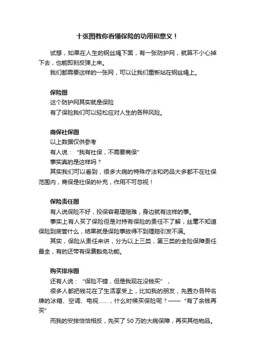 十张图教你看懂保险的功用和意义！