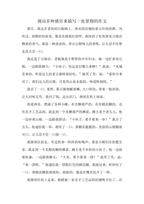 调动多种感官来描写一处景物的作文