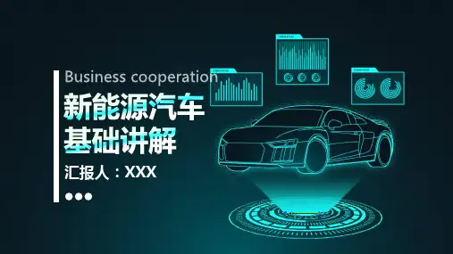 创意科技风新能源汽车讲解PPT动态资料课件