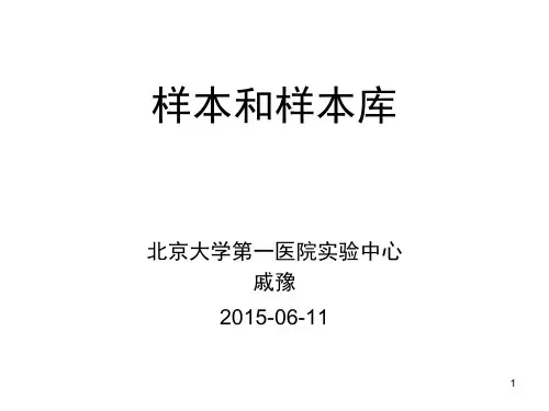 (参考课件)样本和样本库