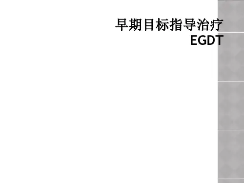 早期目标指导治疗EGDT