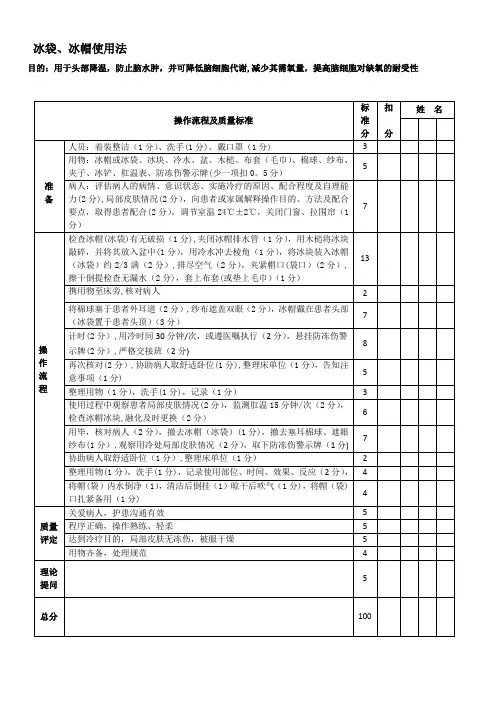 冰帽使用流程