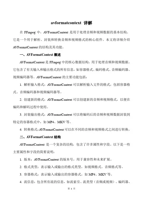 avformatcontext 详解