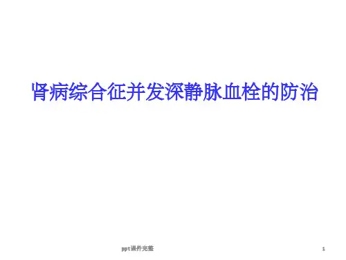 肾病综合征高凝机制及抗凝治疗ppt课件