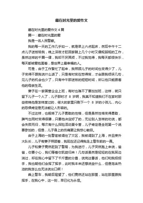 藏在时光里的爱作文4篇