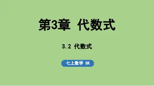 3.2 代数式(课件)苏科版(2024)数学七年级上册