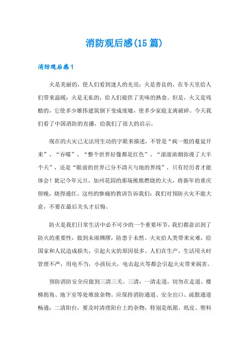 消防观后感(15篇)