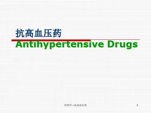 药理学抗高血压药 ppt课件