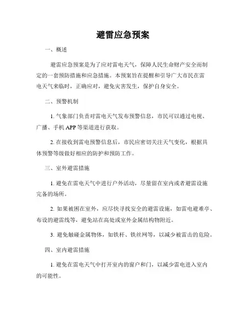 避雷应急预案