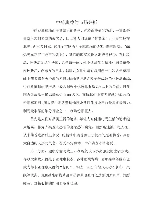 中药熏香的市场分析