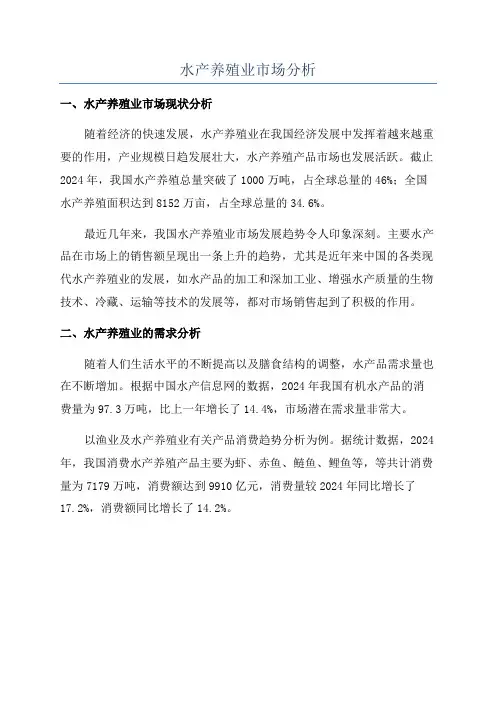 水产养殖业市场分析